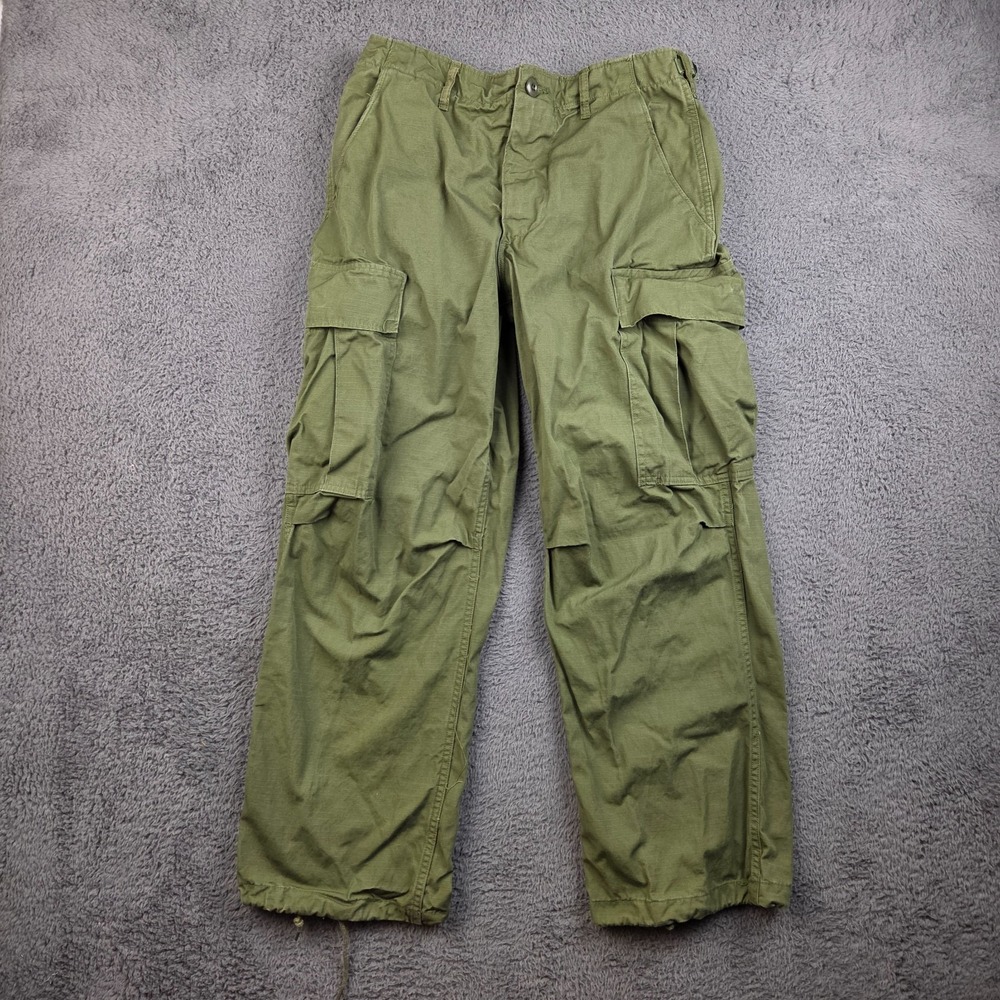 Vintage 1969 US Army OG-107 Jungle Fatigue Cargo Pants Small Short Vietnam Green
